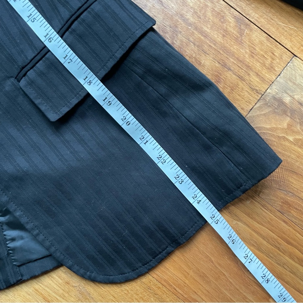 Anne Klein 2 Black Cotton Striped Blazer & Pants Suit Set size 6 - Picture 9 of 15